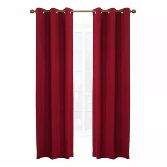 Thermalogic Weathermate Room Darkening Grommet Curtain Panel Pair 80WX54L" - Picture 1 of 10